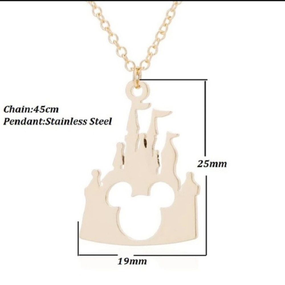 GOLD DISNEY CASTLE ♡ Mickey Necklace - Picture 4 of 4